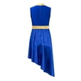 thumbnail image 2 of DPOIS Girl's Sleeveless Praise Dance Dress Worship Costume Blue 16, 2 of 7