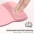 thumbnail image 4 of TECKNET BASICS Gel Mouse Pad with Wrist Rest, Ergonomic Office Mousepad with Wrist Support, Non-Slip & Smooth Surface, Comfortable Desk Mat for Office Gaming Study- Pink, 4 of 8