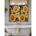 thumbnail image 4 of Sunflower Living Room Curtains 2 Panel, Yellow Floral Elegant Pastoral Flowers Watercolor Cafe Window Treatment, Farmhouse Bedroom Bathroom Kitchen Curtains Drapes 104"x45", 4 of 6