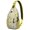 Bumble Bee Lov, variant on Funny Dinosaur Print Sling Backpack for Women, Colorful Cartoon Dino Pattern Lightweight Crossbody Bag for Travel Hiking Dinosaur Lover Gift