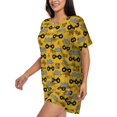 thumbnail image 2 of Wukai Modern Truck Print Women's Pajama Set - Short-Sleeve Top and Shorts with Elastic Waistband and Pockets for Loungewear, Yoga, and Casual Wear-4X-Large, 2 of 8