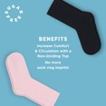 thumbnail image 6 of Sugar Free Sox 24302 Womens Crew Diabetic Socks, Navy - Pack of 3, 6 of 8