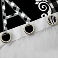 thumbnail image 4 of Feelyou Buffalo Letter A Black Out Curtains for Kids, Black White Plaid Curtains Pack of 2 (42x63 Each), Retro Damask Floral Bedroom Curtains, Window Curtains Home Decor, 4 of 6