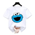 thumbnail image 3 of Camiseta de manga corta de verano para niños, ropa para niñas y niños, camiseta de algodón con estampado de dibujos animados de Elmo de Barrio Sésamo para niños, camiseta divertida para bebés, 3 of 5