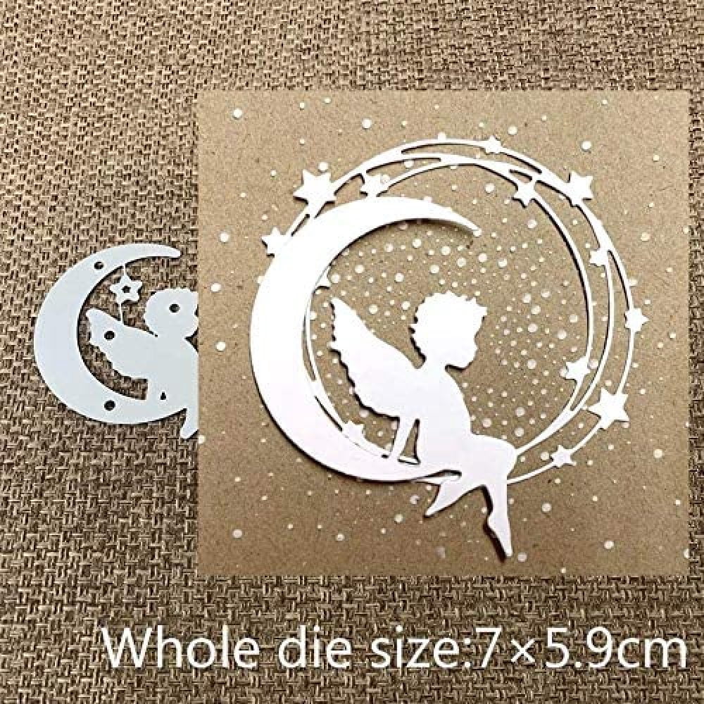 Die cuts - Metallic Star Wings Angel On The Moon Cutting Dies, Craft  Embossing Die Cuts for Scrapbooking, Paper Card Making - Walmart.com