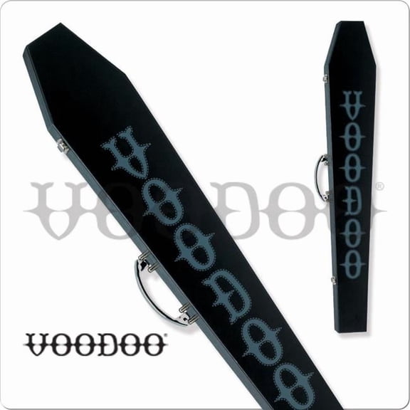 Voodoo VODCOFA 1Bx1S Black/Silver Billiards Coffin Pool Cue Stick Case