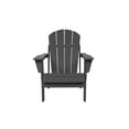 thumbnail image 6 of HDPE Folding Adirondack Chair with Dual Cup Holder - Composite Adirondack Chair with Wood Texture - Navy Blue, 6 of 10