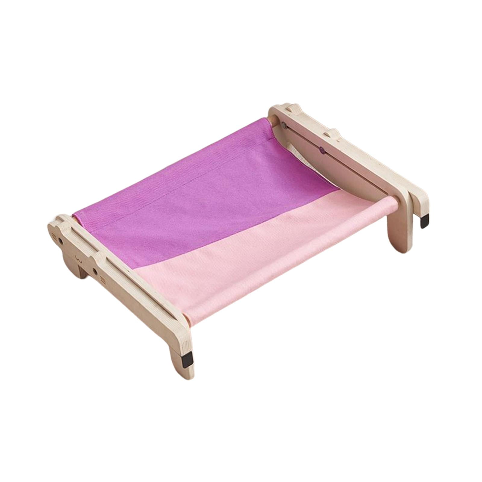 Bvdfgk Cat Window Perch Steady Seat Bed Removable Shelf Wood Frame Resting Lounge Chair Pink Violets
