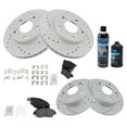 thumbnail image 2 of TRQ Front & Rear Ceramic Brake Pad Performance Rotor Kit w/Chemicals for Honda BKA15693 Fits select: 2002-2006 ACURA RSX, 2 of 6