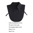 thumbnail image 3 of Black Half Shirt Blouse Top Collar, Soft Decorative Mock Neck Stylish Detachable, 3 of 7