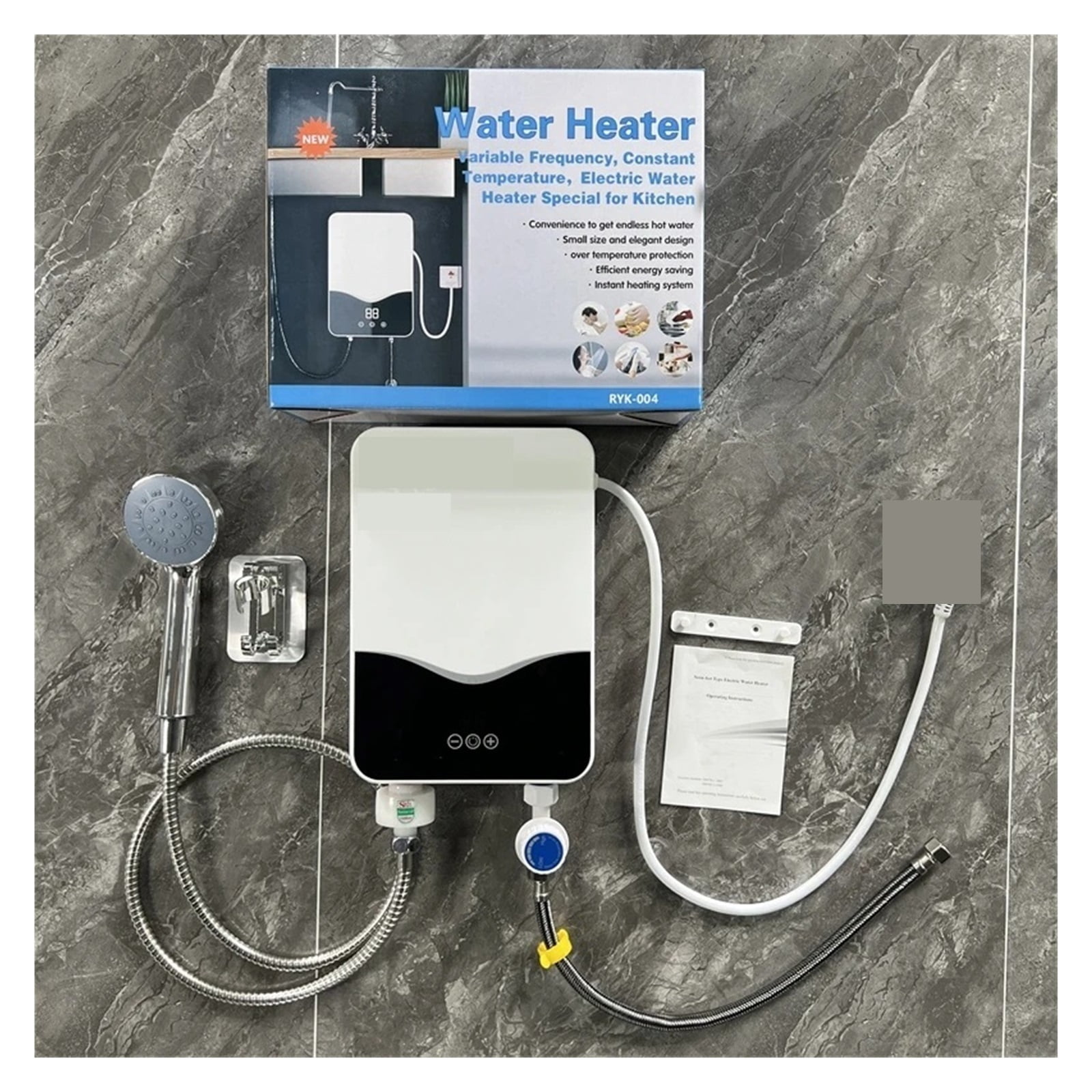 Electric Hot Water Heater 5500W Instant Tankless Water Heater Bathroom Shower Multi-purpose Household Hot-Water Heater ,Energy Saving