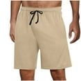 thumbnail image 3 of Men Summer Shorts Casual Fashion Solid With Pocket Elastic Waist Short Pants, 3 of 7