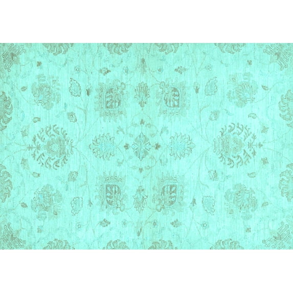 Ahgly Company Indoor Rectangle Abstract Light Blue Modern Area Rugs, 5' x 8'