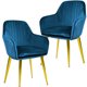 thumbnail image 1 of 2 Sillones Comedor Eames Tapizado Rack & Pack  Azul Terciopelo Sala Habitación, 1 of 5