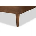 thumbnail image 6 of Baxton Studio Kioshi Mid-Century Modern Transitional Ash Walnut Finished Wood Queen Size Platform Bed, 6 of 7