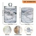 thumbnail image 3 of WOBOGO Ferris Wheel in The Snow Transparent Plastic Jar 4pcs Cotton Swabs Balls Pads Floss Stick Dispenser Bathroom Vanity Storage Organizer, 3 of 7