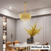 Pendant Lamp Ceiling light Gold Modern K9 Crystal Chandelier Without Bulb D15.7" * H17.7"