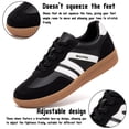 thumbnail image 3 of BERANMEY Women's Retro Fashion Sneakers Comfortable Casual Anti Slip Platform Low-Top Sneakers Lace Up Memory Foam Tennis Walking Skate Shoes, 3 of 9