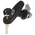 thumbnail image 1 of CIMAXIC T Type Handle Cabinet Lock Cam Locks for High and low Voltage Cabinet Distribution Box Switchgear Control Cabinet with Random Locking Plate (Black),3.07"X2.56"X0.91", 1 of 4