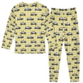 thumbnail image 2 of joogoo Vehicle Car Checkered 2 Piece Long Sleeve Tee and Pants Cotton Pajama Set 8Y, 2 of 7