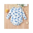 thumbnail image 5 of Gureui Infant Girls Boys Romper, Spring Long Sleeve Printed Triangle Bodysuit, 5 of 9