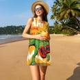 thumbnail image 3 of Balery Cool Dinosaur Playing Guitar Vestidos de verano para mujer con estampado: vestido holgado sin mangas, vestido playero informal y cómodo para días calurosos., 3 of 7