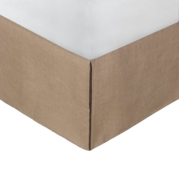 Faldón de cama Greenland Home GL-1710EBKT, de arpillera natural, doble