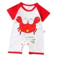 thumbnail image 1 of Nwiuh Boy Rashguard Swimsuit Boys' Swimwear Short Sleeves Bathing Suits Sun Protection Swim Suit (Red, 18-24 Months), 1 of 4