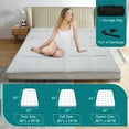 thumbnail image 3 of SUNYRISY Japanese Floor Futon Mattress, 4" Thicken Roll up Sleeping Mattress Tatami Mat Sleeping Foldable & Portable Lounger Floor Bed, Twin Full Queen, 3 of 6