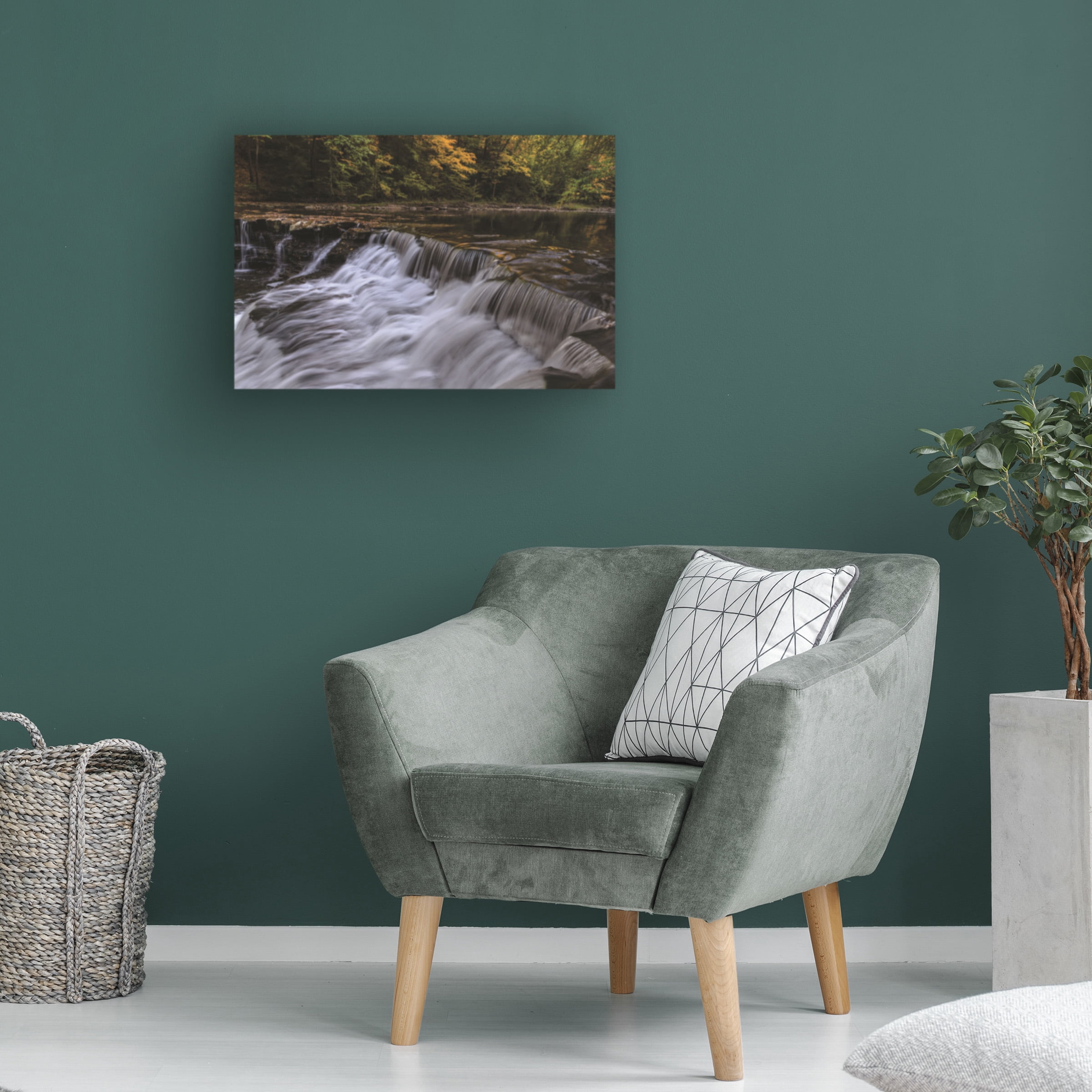 Kurt Shaffer Photographs 'Autumn Ohio Waterfall' Canvas Art