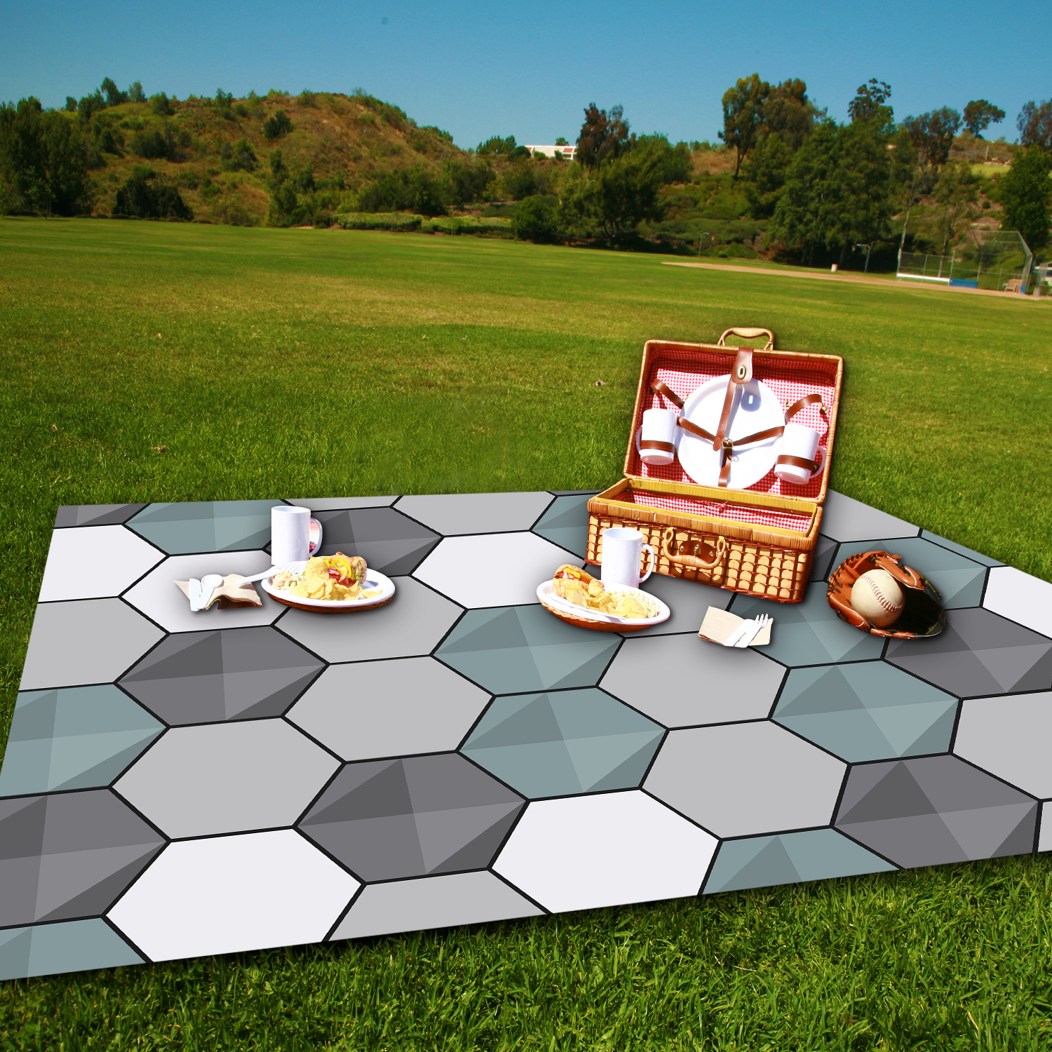 JML Outdoor Rug Waterproof Mat 4'x7' for Patios Camping