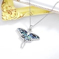 thumbnail image 5 of Sterling Silver Moth Pendant Necklace for Women, Abalone Accent Insect Jewelry, Mystical Nature Gift for Her, 5 of 6