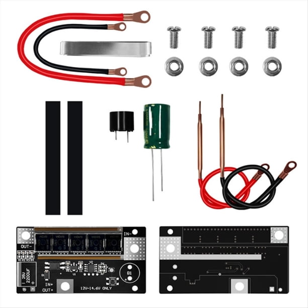 Soldador por Puntos Portátil de 12 V para Bricolaje, con Almacenamiento de Batería, Sin Ensamblar, con Placa de Circuito para Soldar.