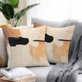 thumbnail image 2 of Beige Black Outdoor Pillow Covers Pack of 2 Abstract Art Mottled Graffiti Color Block Modern Waterproof Throw Pillow Covers Decorative Cushion Cases for Patio Garden Tent Balcony Couch 18x18 inch, 2 of 8