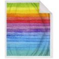 thumbnail image 2 of Rainbow Sherpa Blanket Colors Smooth Soft Blanket for Sofa Chair Bed Office Travelling Camping for Kids Adults 50"x60", 2 of 6