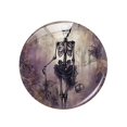 thumbnail image 4 of Halloween Gothic Horror Purple Scarecrow Raven Hunting Witch Photo Glass Cabochon Flatback Demo Cameo For Diy Jewelry Making, 4 of 4