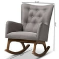 thumbnail image 4 of Home Square 2 Piece Tufted Fabric Upholstery Rocker Set in Gray and Walnut, 4 of 10