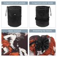 Drawstring Makeup Bag, Barrel Shaped Travel Cosmetic Bag Make up Bags