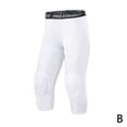 thumbnail image 1 of Cropped Basketball Sports Pants Tight Bumper Pants Leggings For Men, 1 of 8