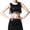 Black a2, variant on Sequin Tops for Women Belly Dance Y2k Tassels Backless Tie Up Halter Crop Top Summer V Neck Spaghetti Strap Sleeveless Shirts with Chest Pad