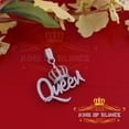 thumbnail image 5 of King of Blings Queen White Moissanite Necklace Pendants 2.00 ct. t.w. 925 Sterling, Sterling Silver (Gift Box), 5 of 11