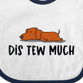 thumbnail image 4 of Inktastic Napping Dis Tew Much Daschund Weiner Dog Brown Boys or Girls Baby Bib, 4 of 4