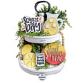 thumbnail image 1 of Summer Hierarchical Tray Decorative Lemon Hierarchical Tray Decorative Set Hello Summer Mini Wood Desktop Logo Rural Farmhouse Decoration Home Kitchen Table Decoration, 1 of 8