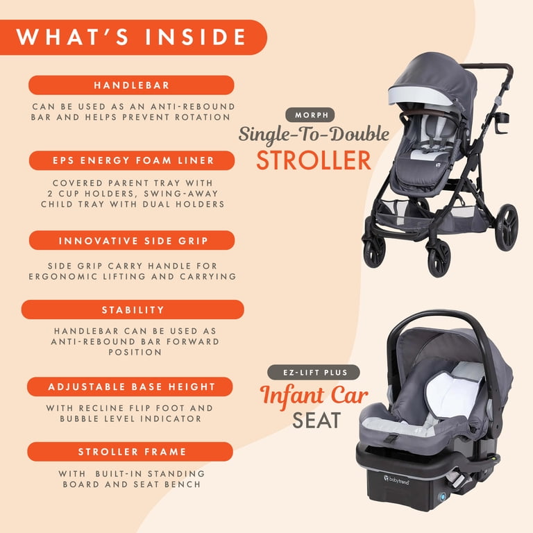 Baby Trend Morph Single to Double Modular Travel System (with EZ