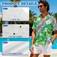 thumbnail image 5 of Jeiento Tropical Floral Matching Vacation Outfits for Couples Men's Button Down Shirt Summer Beach Shirts Womens Short Sleeve Elegant Dress with Pockets Husband and Wife Clothing, Green, 5 of 6