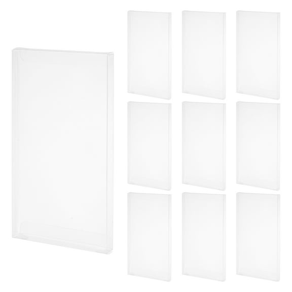 Uxcell 10 PCS Clear Gift 3.6"x0.5"x6.8" Transparent Candy Box Plastic Favor Boxes Packing