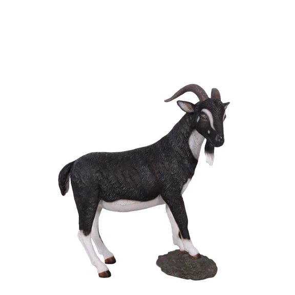 Black Billy Goat Life Size Statue