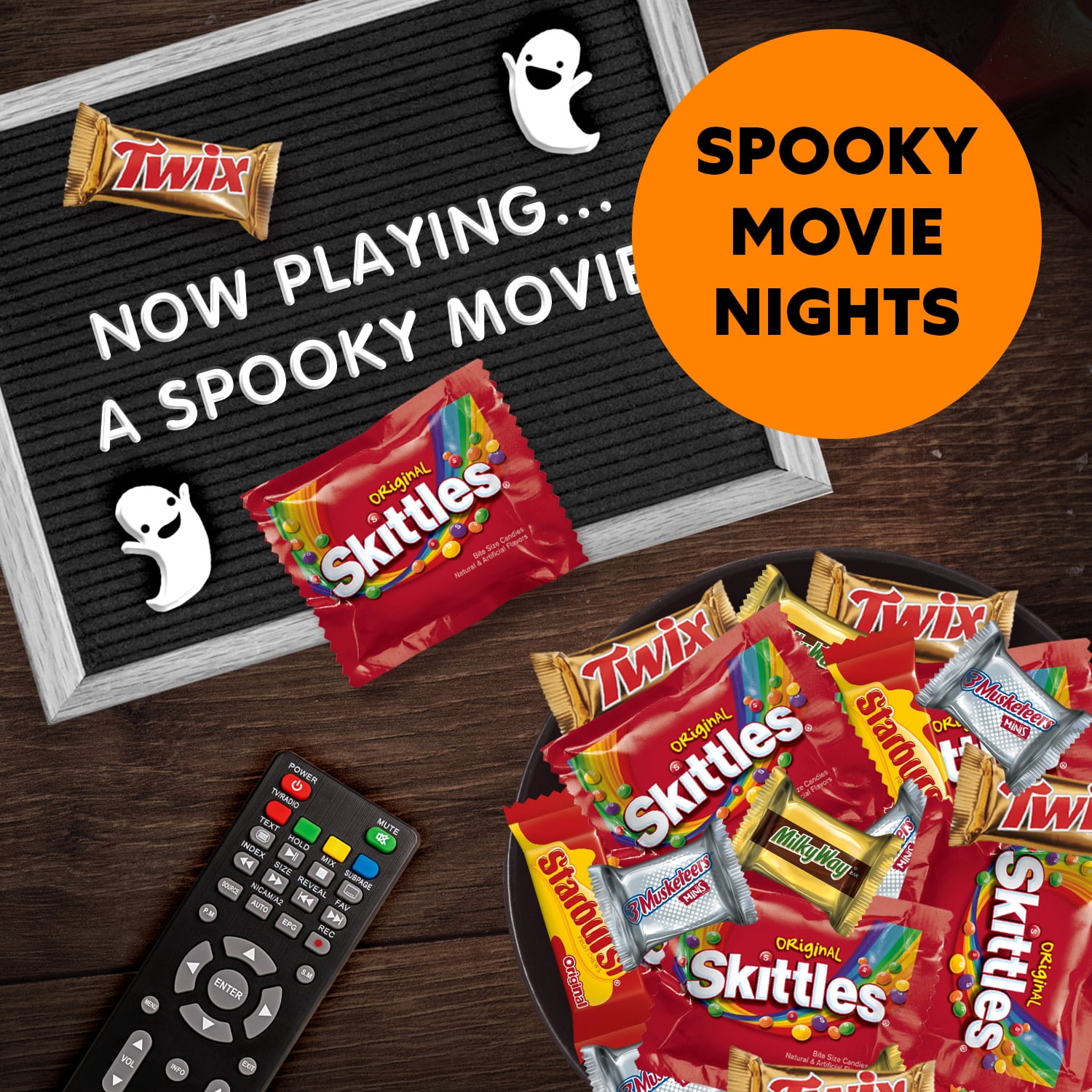Skittles, Twix, Starburst & More Halloween Candy Variety Pack - 180 Ct Bulk Bag