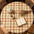 thumbnail image 5 of Fall Leaf Round Tablecloth, Rustic Farmhouse Thanksgiving Holiday Polyester Circle Table Cover for Dining Room Home Decor 47 In C, 5 of 6