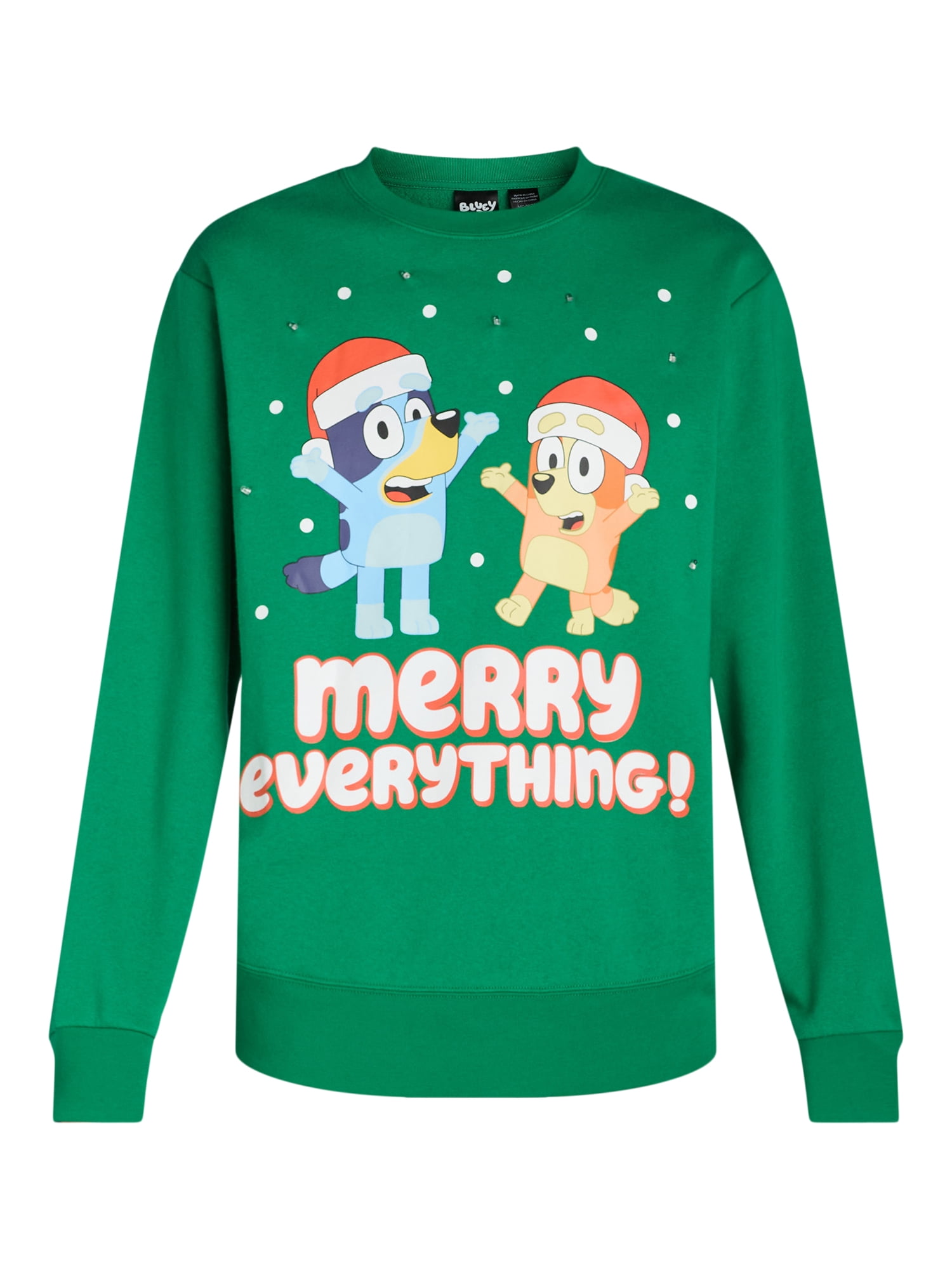 Bluey Men's & Big Men's Light Up Graphic Sweatshirt, Sizes XS-3XL